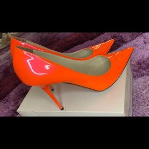 Jimmy Choo Abel Neon Flame Heels